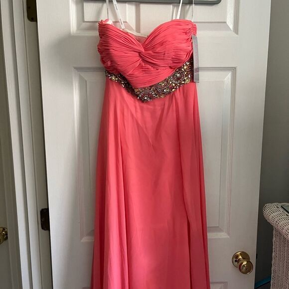 Jovani Cora Strapless Evening Prom Gown NWT - Picture 2 of 10